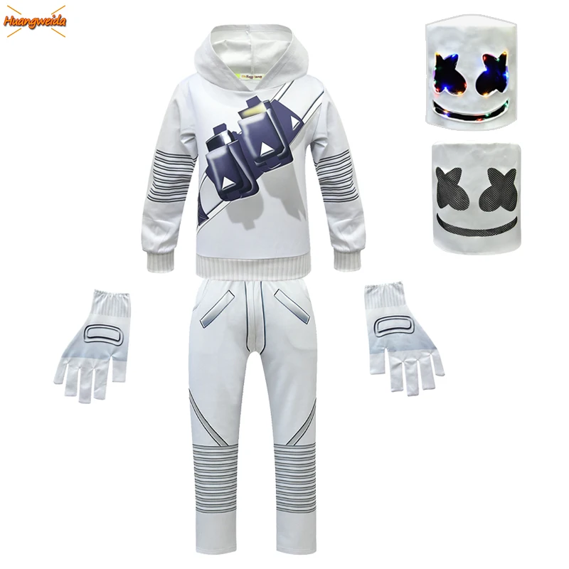 DJ Marshmello Mask Marshmello Cosplay Costumes Kids Carnaval Marshmello