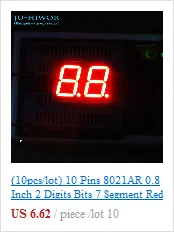 (10 шт./лот) 10 контакты 5611BR 0,56 дюймов 1 цифра бит 7-сегментный красный светодио дный Дисплей ОБЩИЕ анод цифровой Дисплей