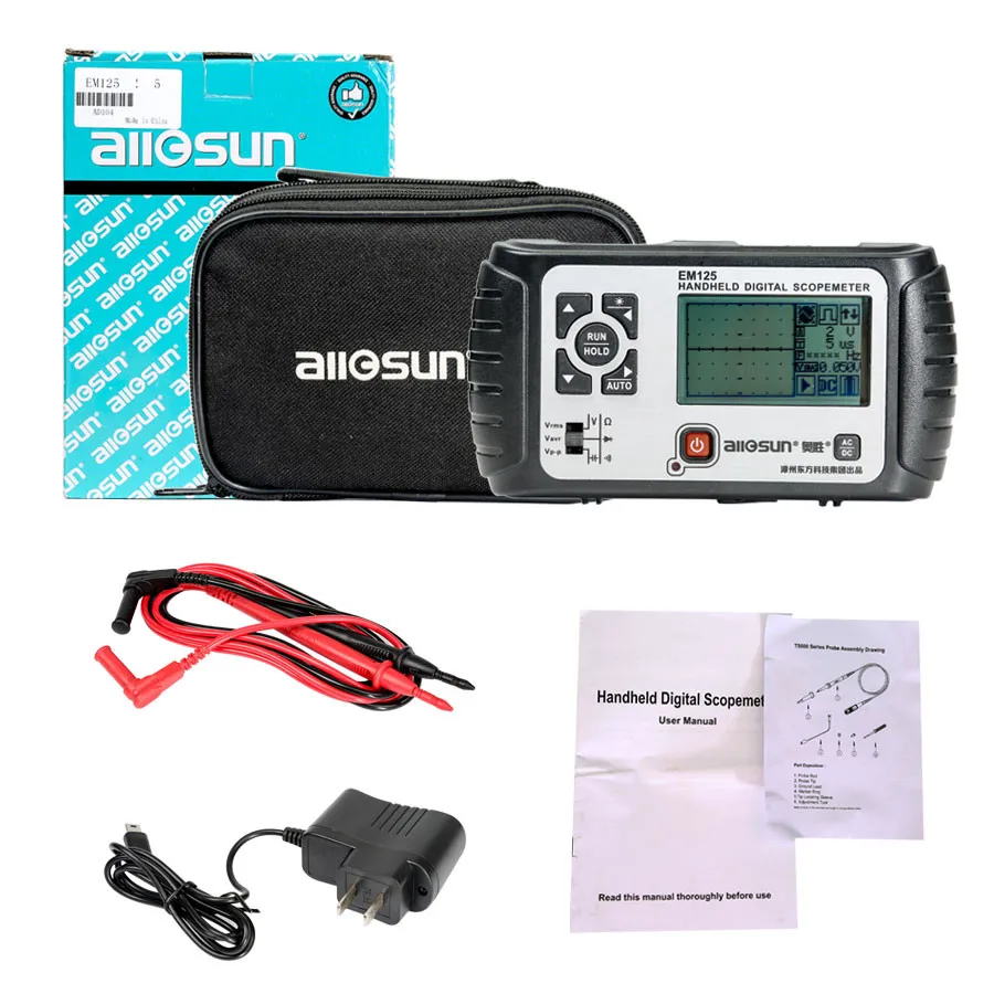 All sun 25MHz 100MSa/s Digital 2 in1 Handheld Portable Oscilloscope