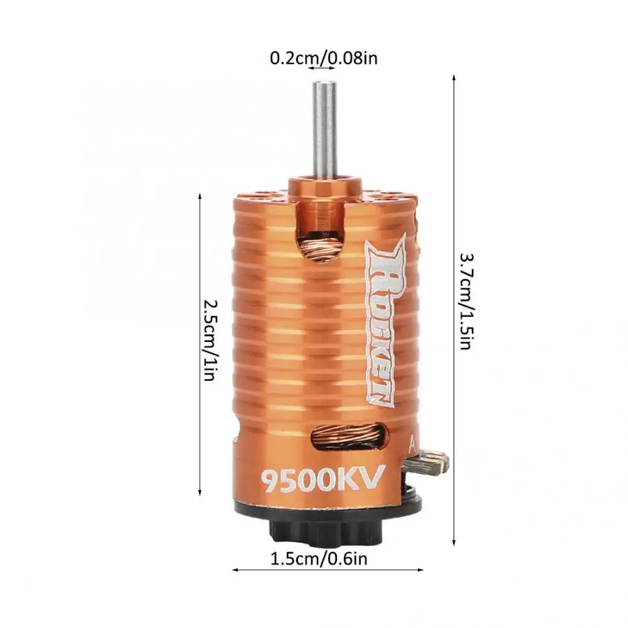 Rocket MINI Z 9500KV 2 полюса бесщеточный двигатель для 1/24 1/28 радиоуправляемая модель