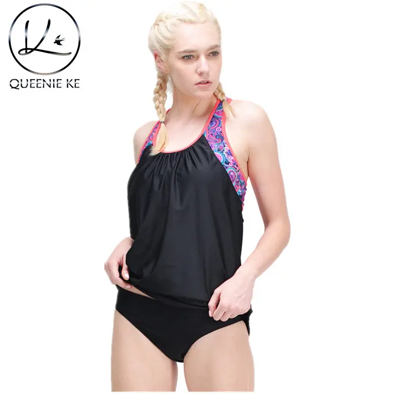 

Queenieke black Bikinis Set big size Two-Piece Swimsuits for girls Swimwear Bathing Suits Women 2017 plus size Cover Ups Dresses