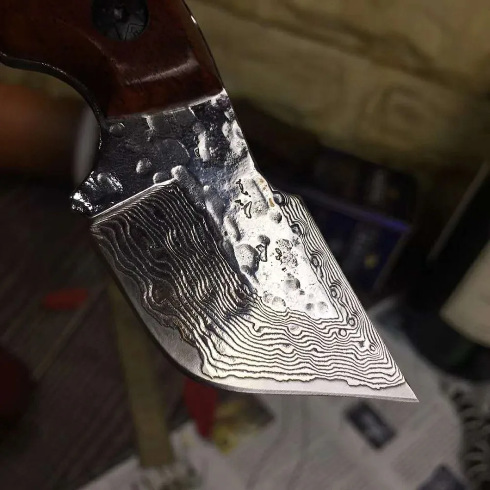 Горячая Распродажа, мини охотничий нож с Дамасским стальным лезвием, Дамасские Ножи