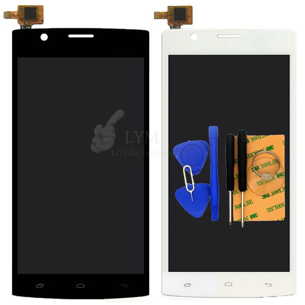 Black White LCD TP for Fly FS501 501 Nimbus 3 LCD Display Touch Screen Digitizer Assembly
