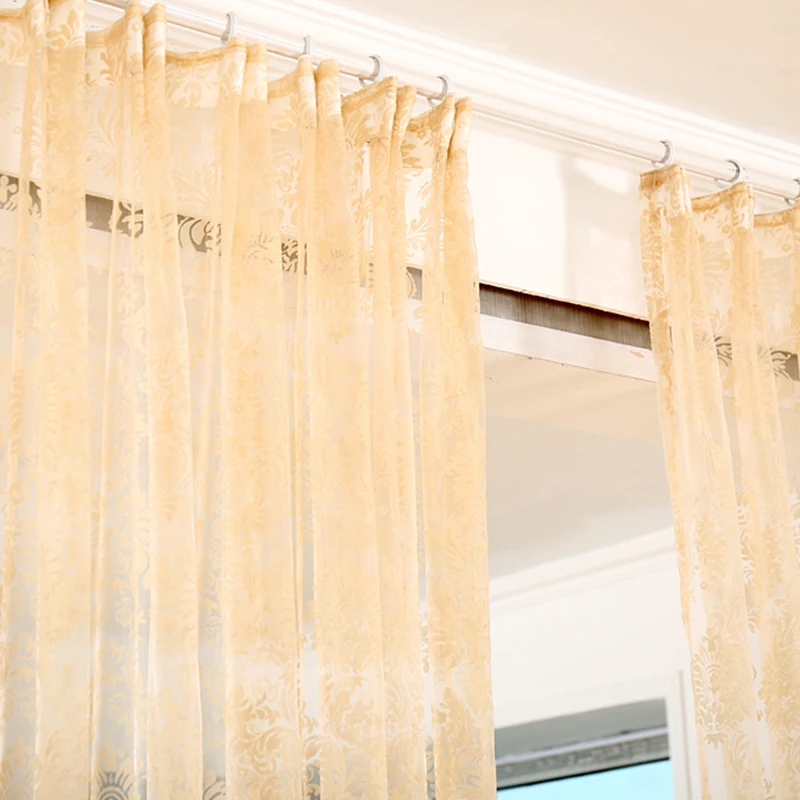 Topfinel 3 цветов роскошный вышиваний тюль на окна Современные север-еврапейские занавески для гостиной спальни полупрозрачный ткань для занавес