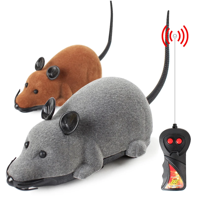 3 Colors Mouse Cat Toy Wireless Remote Control Pet Toys Interactive Pluch Mouse RC Electronic Rat Mice Toy For Kitten Cat outdoor dog toys