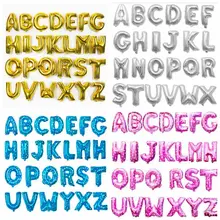 16 Inch Rose Gold Silver Blue Pink Alphabet Letters Kids Birthday Party Decorations Foil Balloon Wedding Supplies
