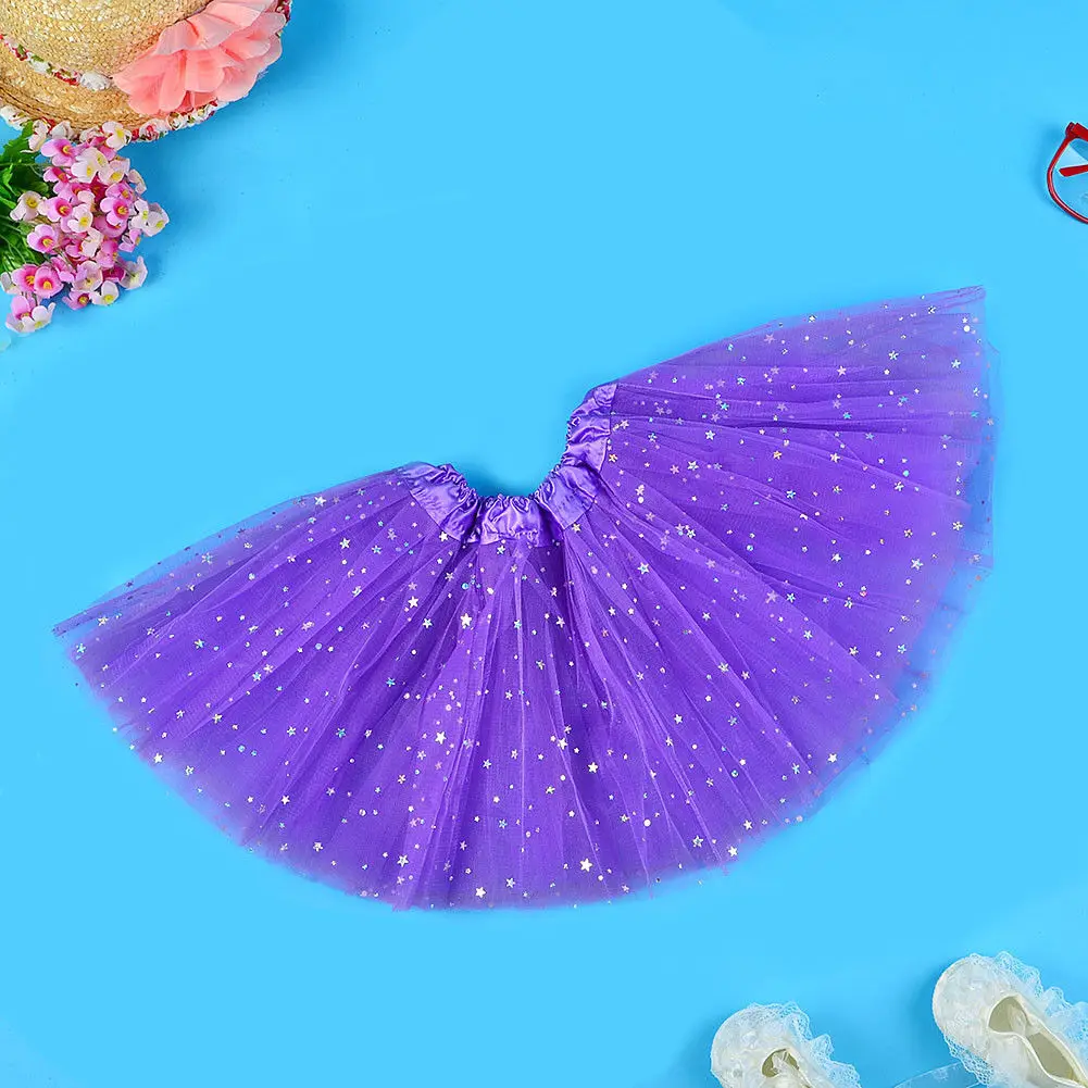 Фатиновая юбка-пачка принцессы с цветочным принтом для маленьких девочек - Цвет: 4