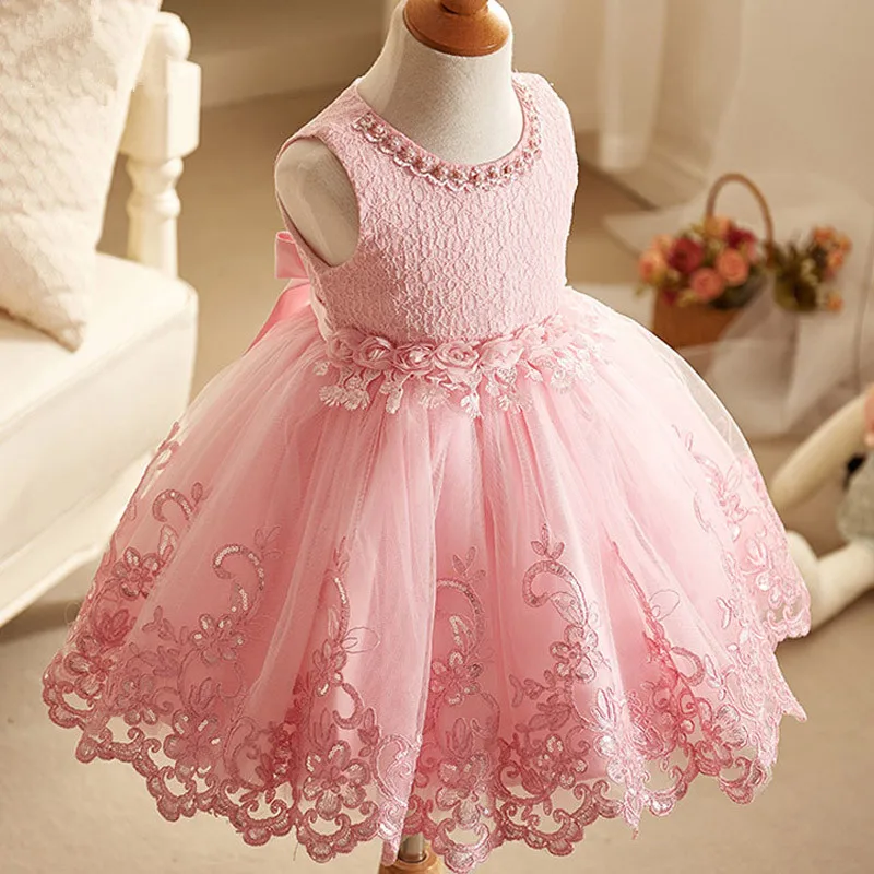 Flower baby clothing girl princess dress kids lace wedding dress ballet