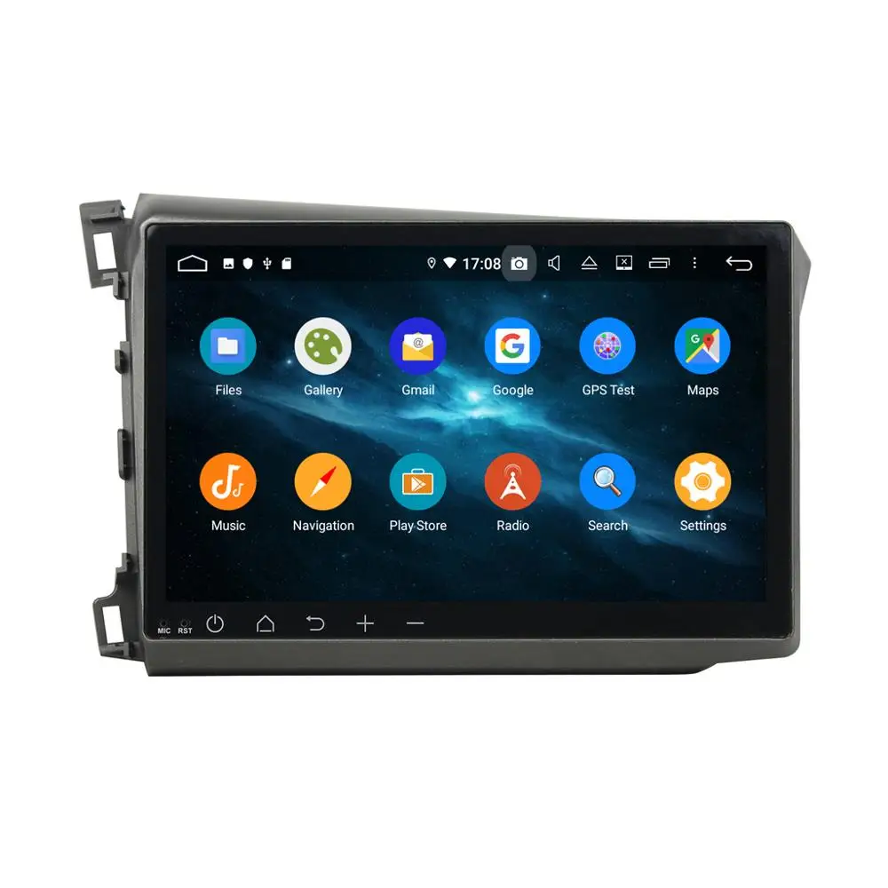 Excellent 10.1" Android 9 4+64G DSP Car DVD Player GPS navigation For HONDA CIVIC 2012-2015 head unit multimedia player tape recorder 3