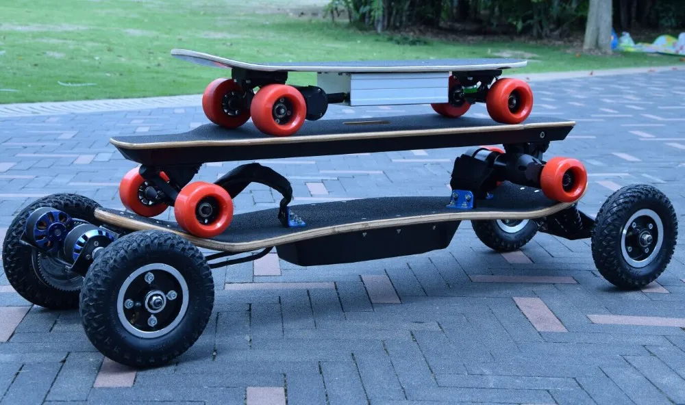 Clearance TURBO DUAL ENGINE 1650W*2PCS Four Wheel Electric Skateboard 4 Wheel Remote Control Electric Scooter A1 10