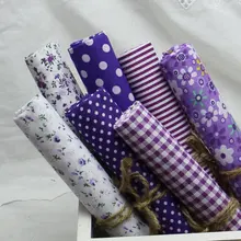 Хлопок самая дешевая ткань, 7 шт./лот тонкая простая стеганая ткань с принтом, сделай сам салфетка Ткань для шитья лоскутное одеяло ткань