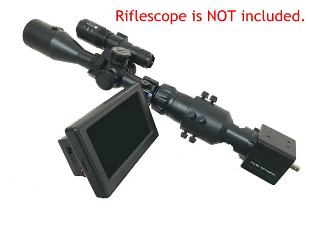 

DIY Night Vision Scope Deivce Add on Rifle Scope for Hunting Green Screen Display IR Flashlight Optional