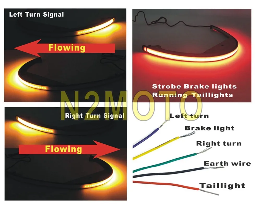 Fender Eliminator Kit задний светильник s последовательный струящийся Светодиодный светильник сигнала поворота для Suzuki Boulevard M109R M90 2006-UP