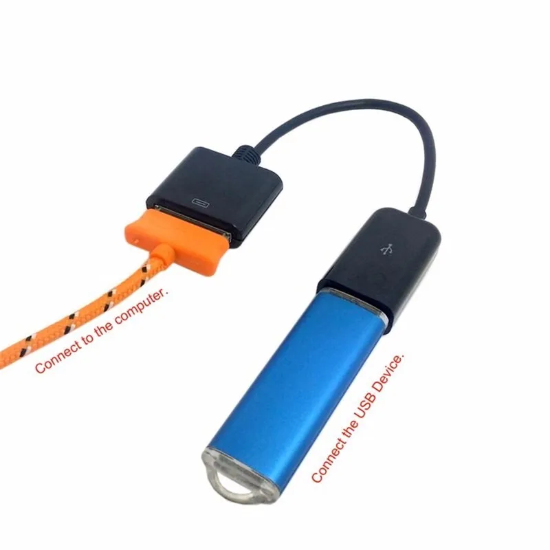 Док-станция 30pin Женский к USB 2,0 Женский кабель для зарядки данных Док-станция 30P черный и белый