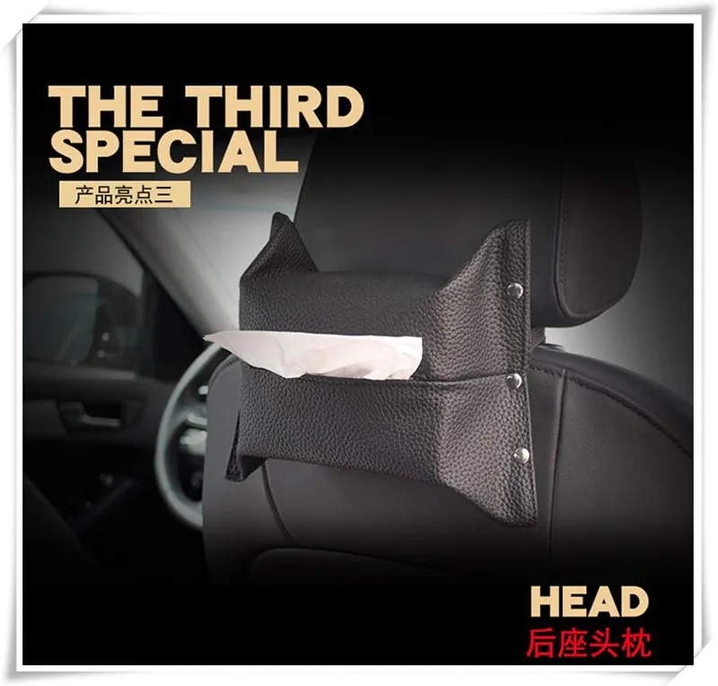 

Hot Car Styling Creative Leather Tissue Box For Hyundai Santa Fe 4 Grand Santa Fe Solaris 1 2 Tucson 1 2 Xcent EON Accessories