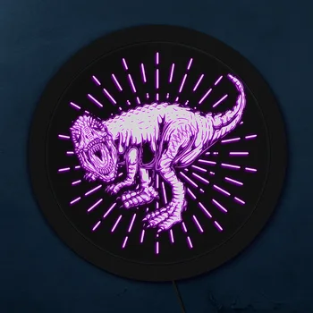 

Tyrannosaurus Rex LED Neon Sign Jurassic Period Dinosaur Lighting Wall Art Home Decor T-Rex Decorative Signs Lights Dino Gifts