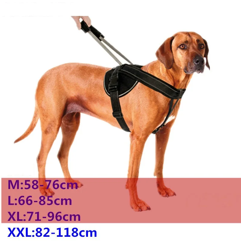 Explosion-proof Big Dog training harness Medium and large dog harness in black color