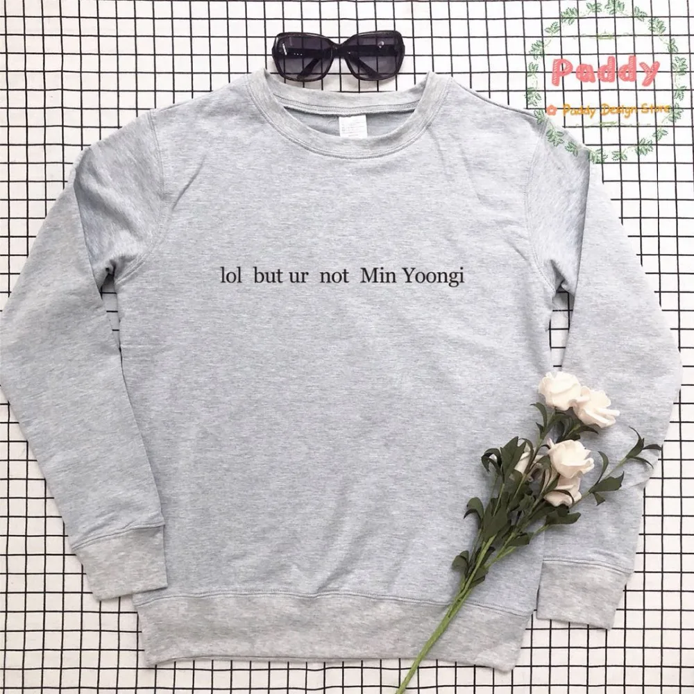 Толстовка OKOUFEN Kpop lol but ur not Min Yoongi пуловеры модные унисекс женские и мужские топы с
