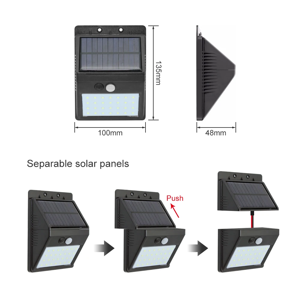 20/28 светодиодов солнечного света PIR датчик движения уличные Настенные светильники сад для дорожек и улиц Декор энергосберегающее освещение Лидер продаж