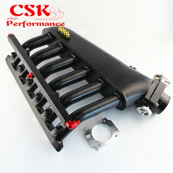 Black Intake Manifold +Throttle body+ Fuel Rail Kits Fits For BMW E36 E46 M50 M52 M54 325i 328i 323i M3 Z3 E39 528i