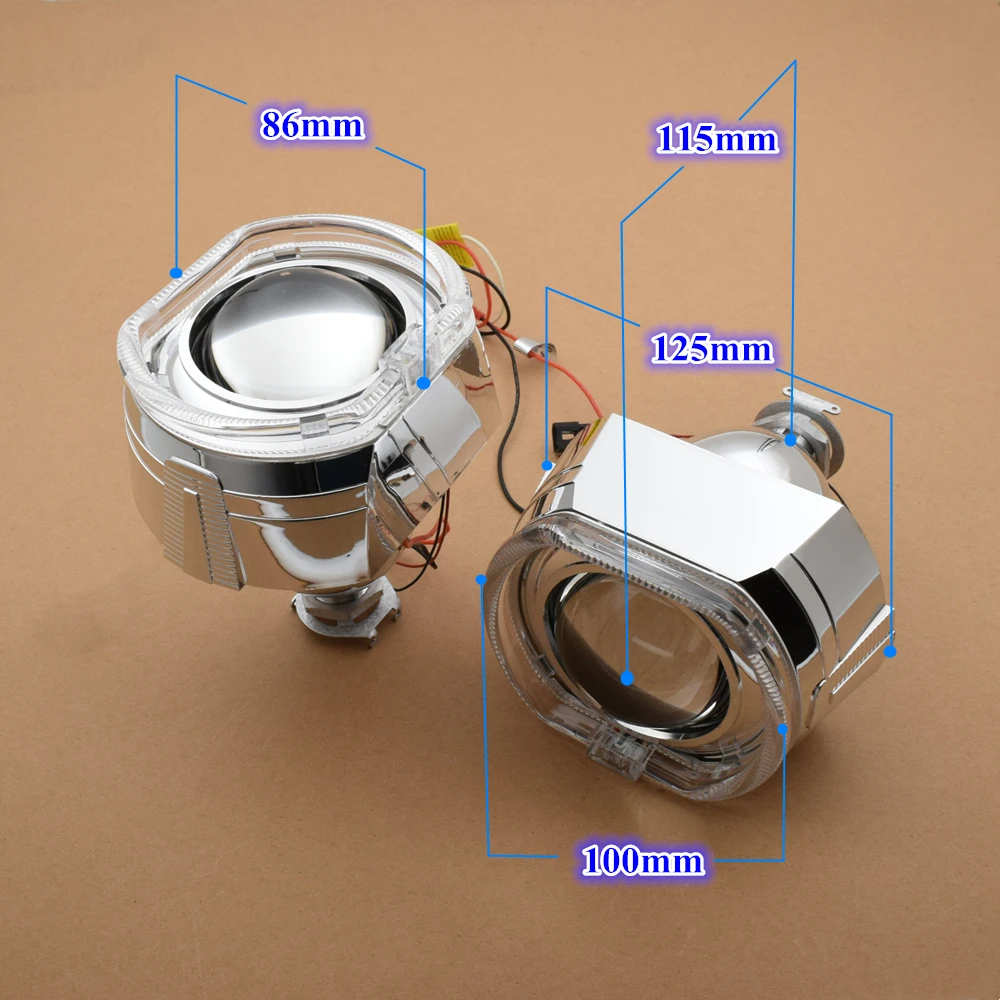 Фары линзы Ангел Дьявол глаза H4 H7 би-ксенон HID проектор Объектив 2,5 для автомобильных фонарей аксессуары для модернизации использования H1 ксеноновая лампа