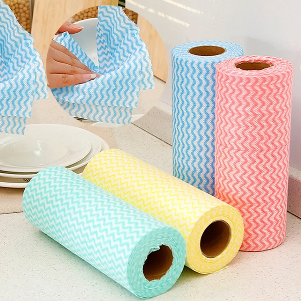 25PCS/SET Non woven Kitchen Cleaning Cloth Disposable Eco friendly Rags