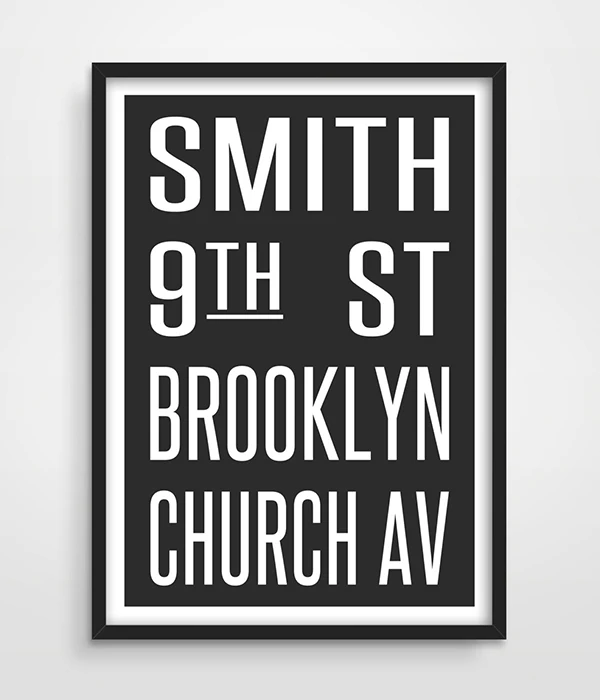 Typography Poster - New York City Poster - NYC Art Print - Bus Roll - Modern Home Decor - Home Decor - Typography Art Poster-1