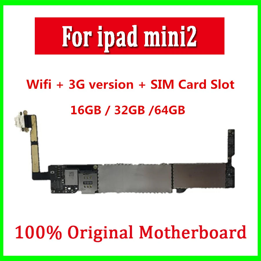 Wifi 3g Version Motherboard For Ipad Mini 2 Original Unlocke For Ipad Mini 2 Motherboard For Sim Card Mainboard Mobile Phone Antenna Aliexpress