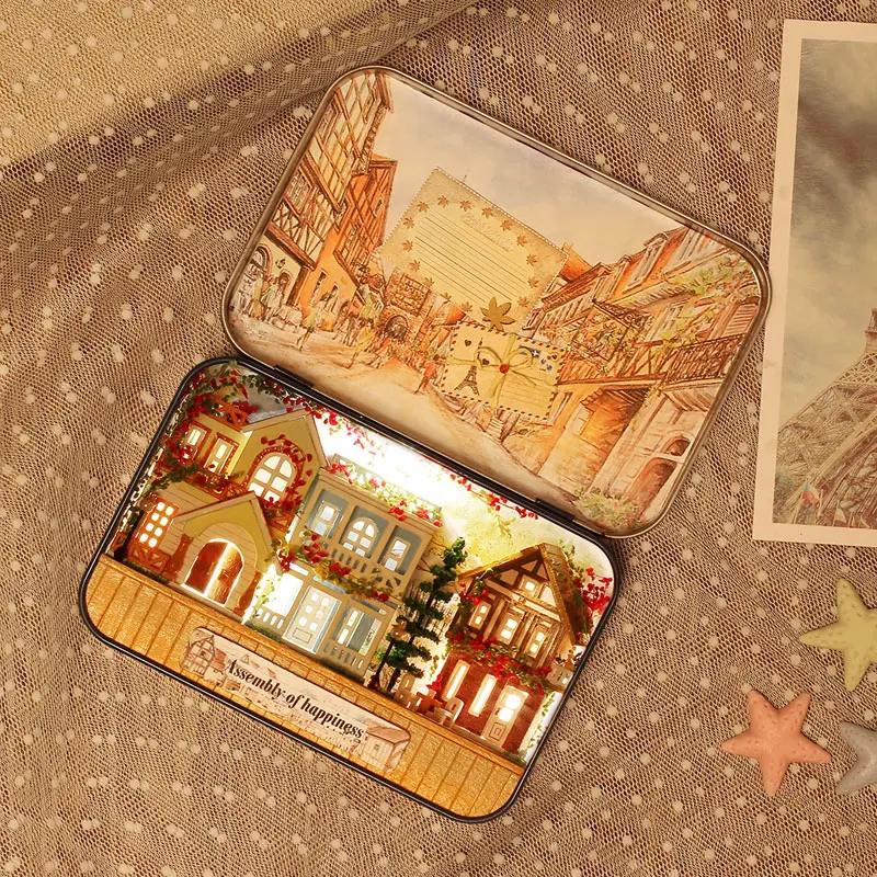 

Exquisite Box Secret DIY Doll House With Furniture Handmade Dollhouse Gift Toy For Children Assembly Of Happiness T006 #E