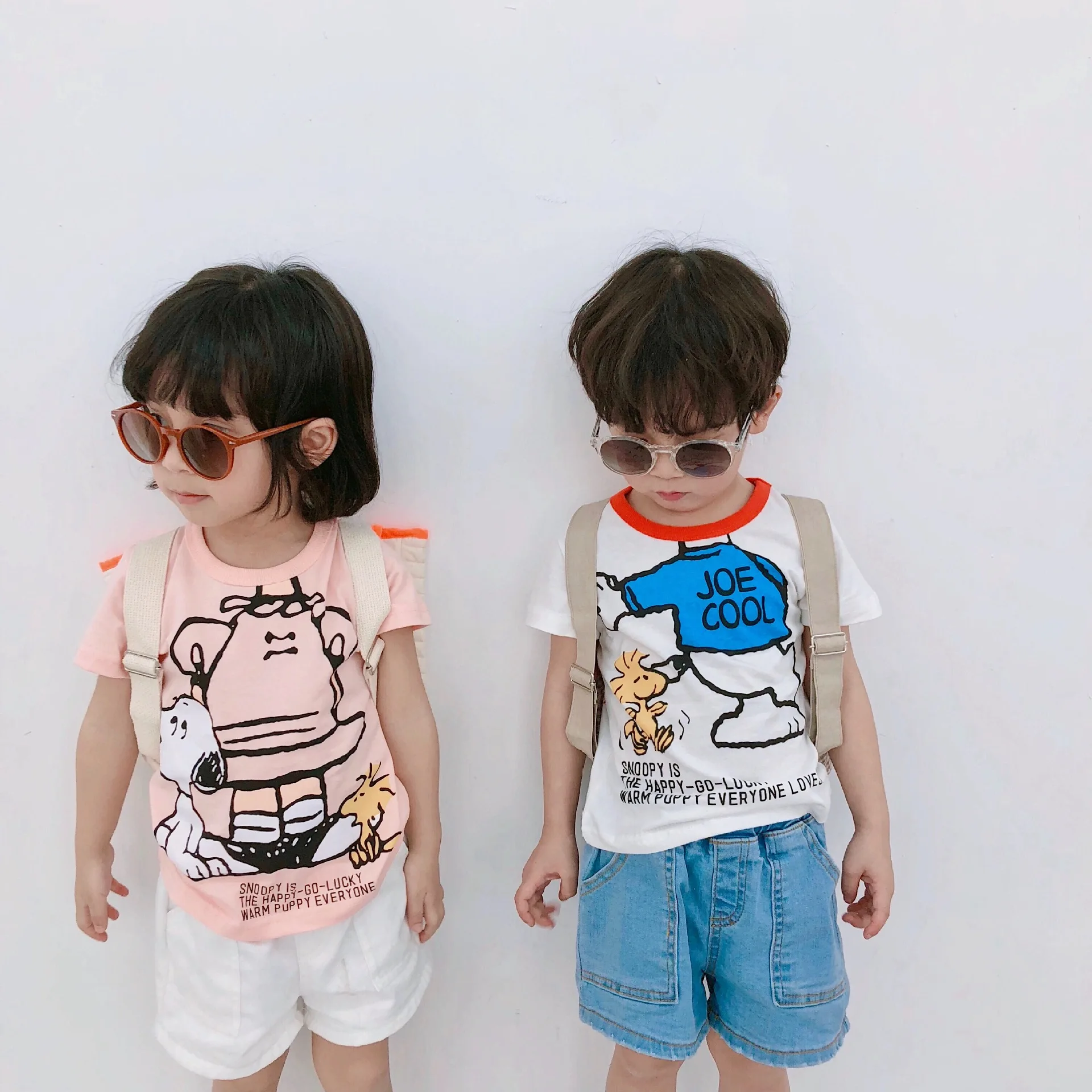 

Korean style 2019 cute cartoon dog printed Tees for boys and girls 1-6 years kids pure cotton short sleeve T shirts