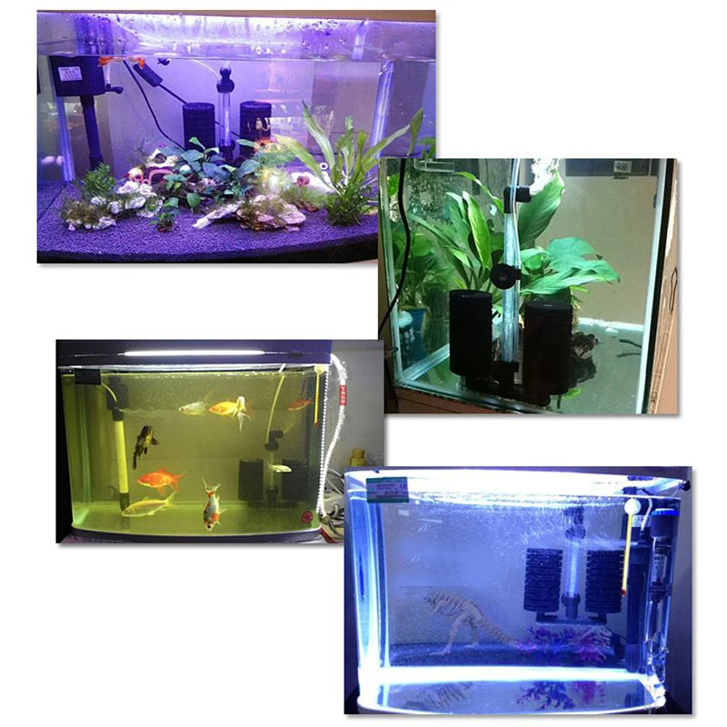 

1pc 360 Degree Adjustable Aquarium Filter Double Heads High Efficiency Filtration Aquarium Accessories