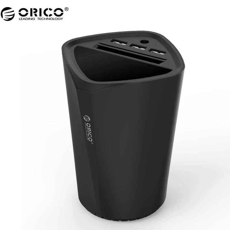 ORICO UCH-C3 With Intelligent Charging IC Cup Design 3 Port USB Car Charger For Pad/Phone – Black