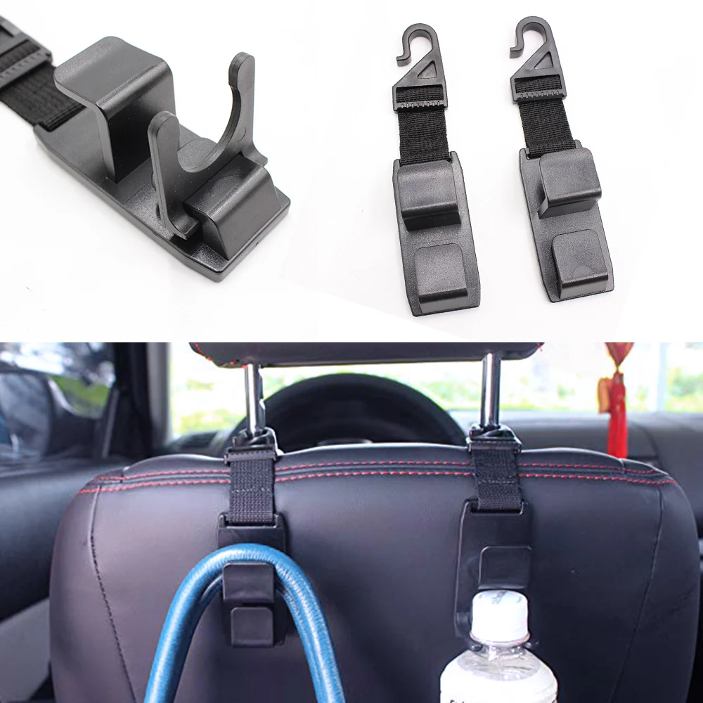 

Clips Car Seat Back Small Hook ABS Multi-function Auto Headrest Hanger Bag Holder for Car Bag Purse Cloth Grocery Storage