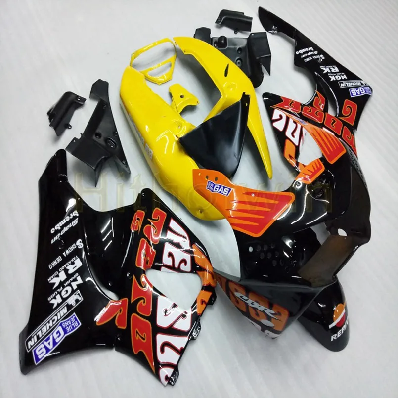 

Custom motorcycle cowl for CBR919RR 1998-1999 CBR 900 RR 98 99 ABS Plastic Fairings+Botls+orange yellow M2