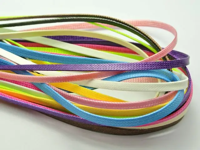 

10 Meters FLAT Korean Waxed Cord Craft Lace String Thread 4mm