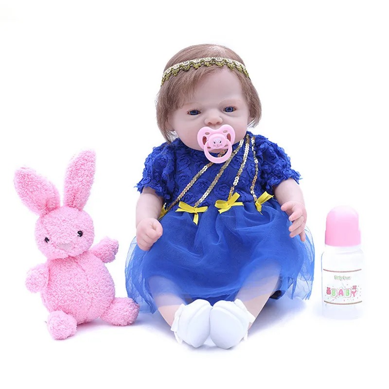 

2018 New 50cm Full Body Silicone Reborn Baby Doll Toys Lifelike Baby-Reborn Princess Doll Child Christmas Juguetes Brinquedos