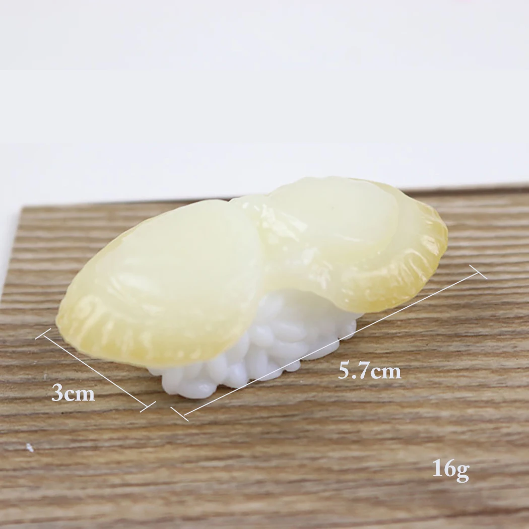 6 шт. моделирование суши модель японский еда украшения для съемки реквизит лосось кальмар приготовленные креветки гребешок желтая кожа тунец суши