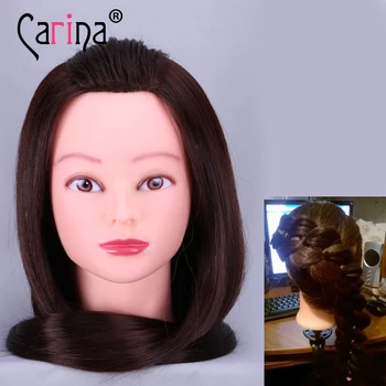 

55cm Hairdressing Doll Heads For Hairstyles Mannequin Head Hairdressing Training Hair Doll With Long Hair Mannequins For Sale