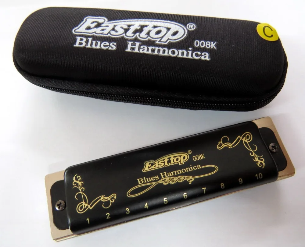 

EASTTOP mouth organ 10 hole Professional Blues harmonica,key of C,for beginner,player,gifts
