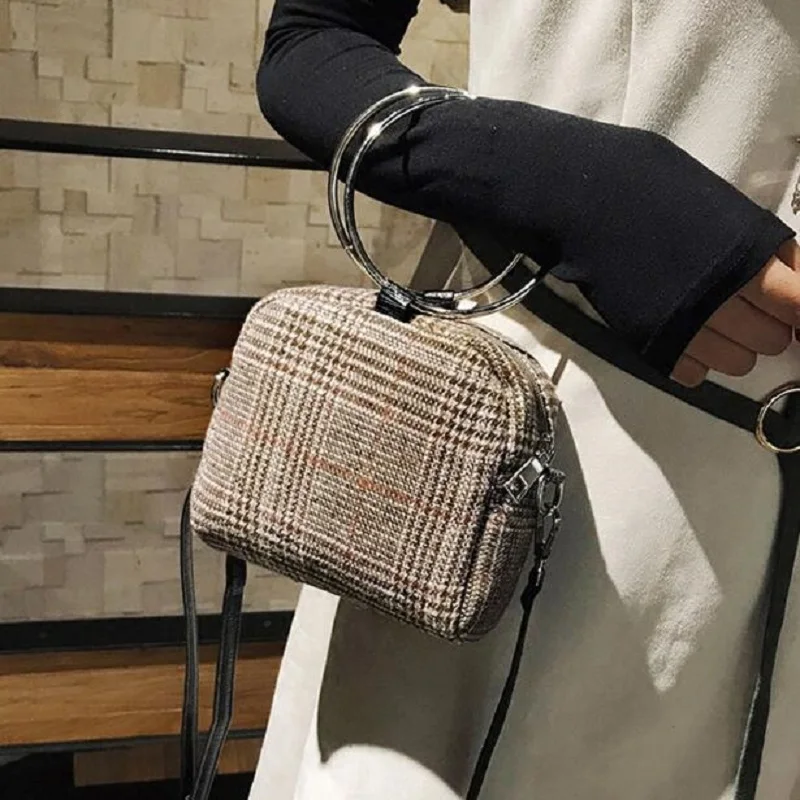 2018 New Women's Fashion Wool Small Totes Bag Female Handbag Crossbody Shoulder Bags evening clutch bags bolsas feminin | Багаж и