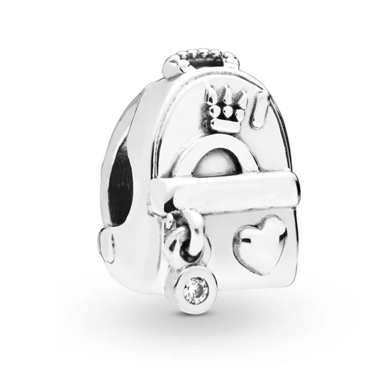 

2019 Spring New 925 Silver Sterling Bead Adventure Bag Charm Fit Original Pandora Bracelet Bangle for Women DIY Jewelry Gift
