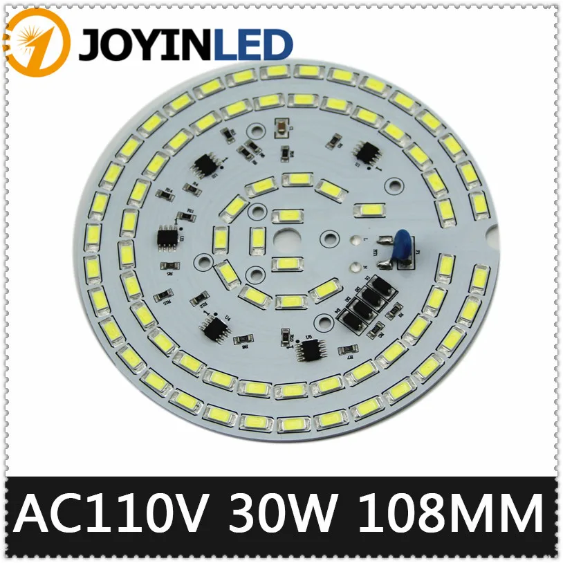 

Free Shipping 5PCS Dimmable High Bay Light 30W AC110V 120V 2700lm Ic Integrated AC LED Module Pcb 5730