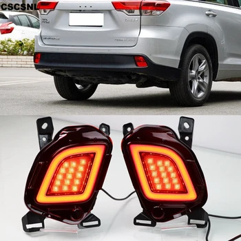 

CSCSNL Multi-functions Rear Bumper Light Fog Lamp Brake Light Turn Signal Light For Toyota Highlander 2014 2015 2016 2017 2018