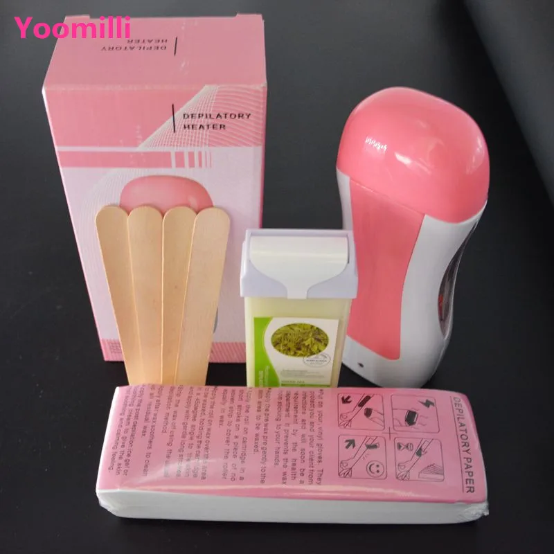 

Paraffin heater Epilator wax warmer Depilatory Wax Heater Waxing Paper Hair Removal Set