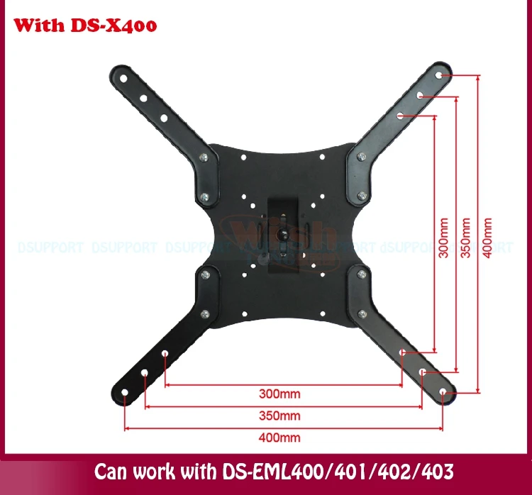 Dsupport VESA адаптер 400x400 мм для монитора, держатель, удлинитель, крепление для ТВ, аксессуары, запчасти