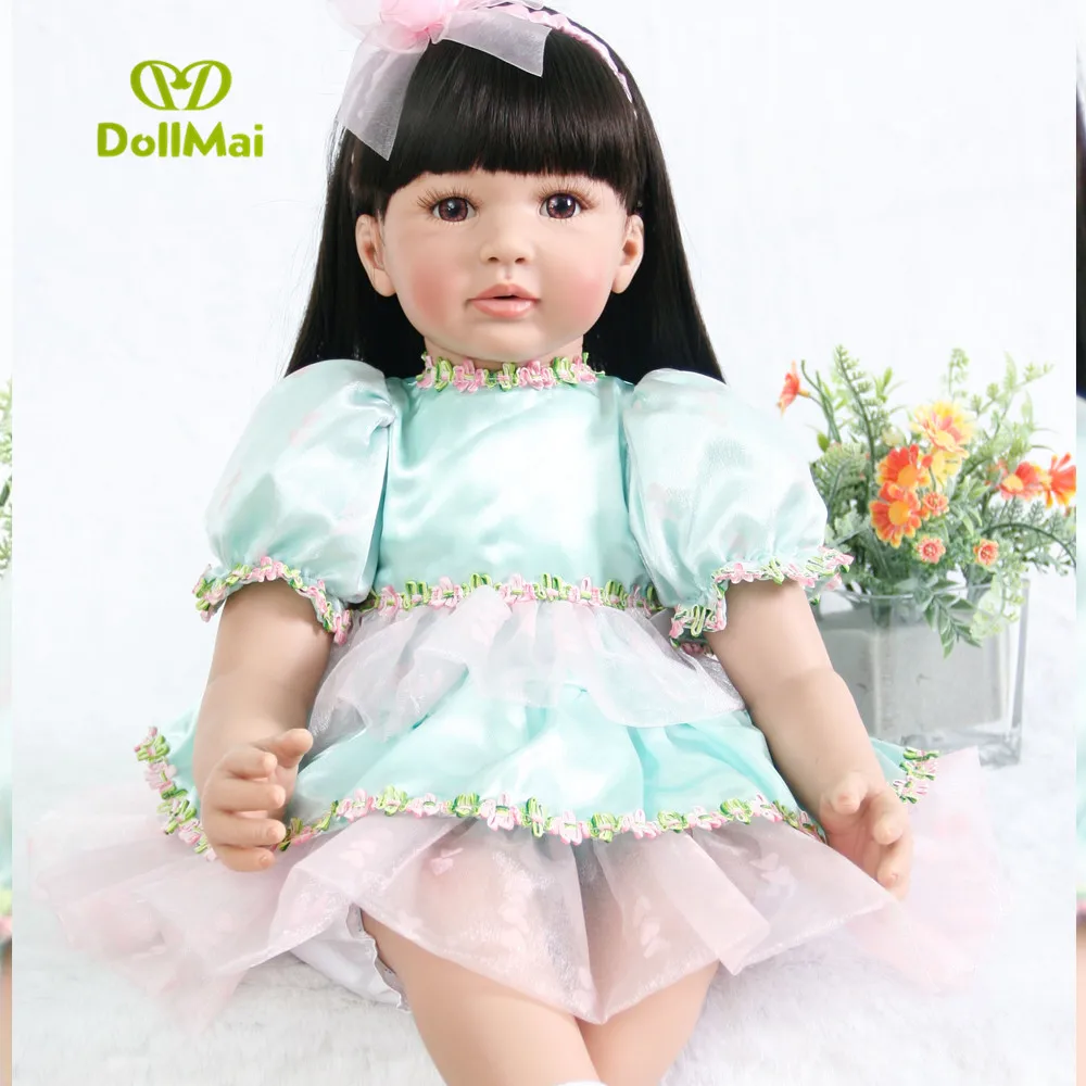 

60cm Silicone Reborn Baby Doll Toys 24inch Bebes reborn vinyl Princess Toddler Girl Babies Doll High Quality Birthday Gift