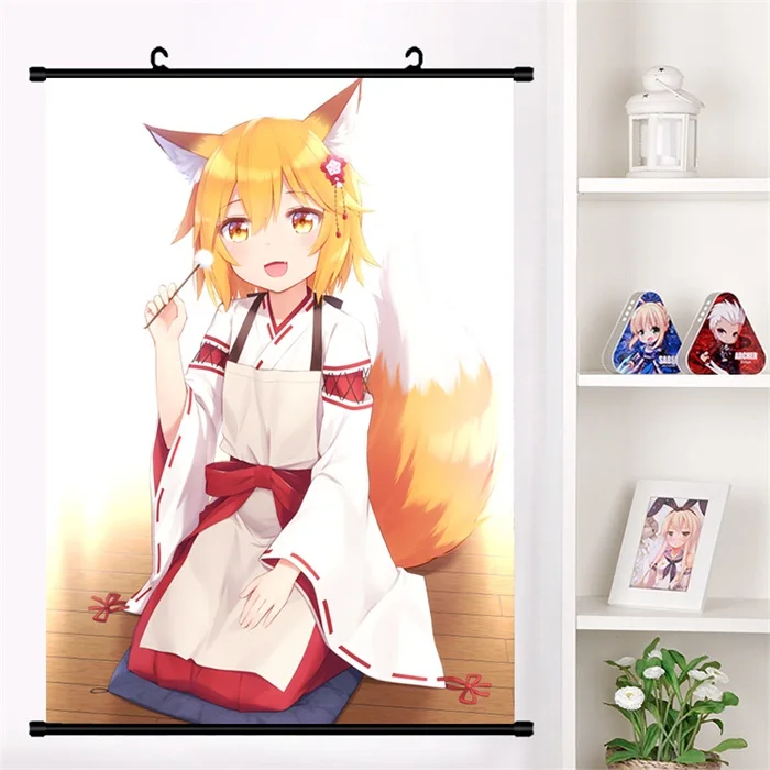 Аниме Sewayaki Kitsune no Senko-san Senko Nakano Shiro Настенная роспись плакат Настенные подвесные плакаты коллекция домашнего декора - Цвет: P