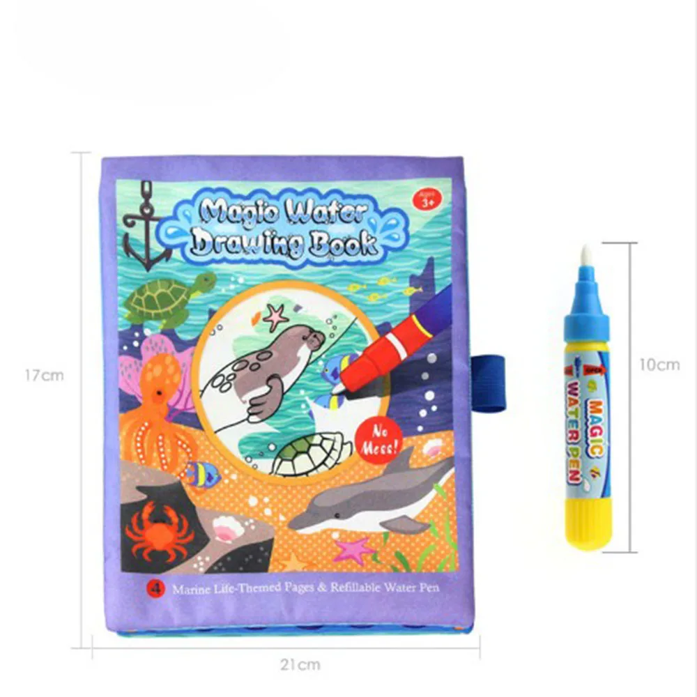Magic Water Drawing Mat Coloring Book & Magic Pen Cloth Painting Drawing Board Coloring Book For Kids Toys Toy Gift