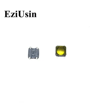 

EziUsin 100pcs 3*3*08 Mini Membrane Keyboard Touch Button Micro Switch Little Thin Film Keyboard Metal Dome