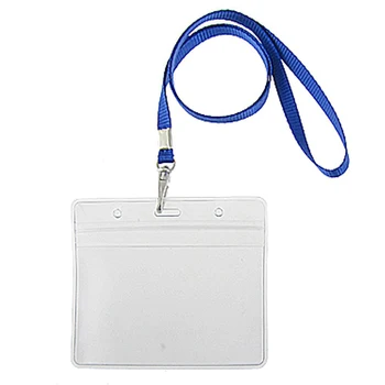 

2 pieces water resistant lanyard with badge holder card holder card wallet